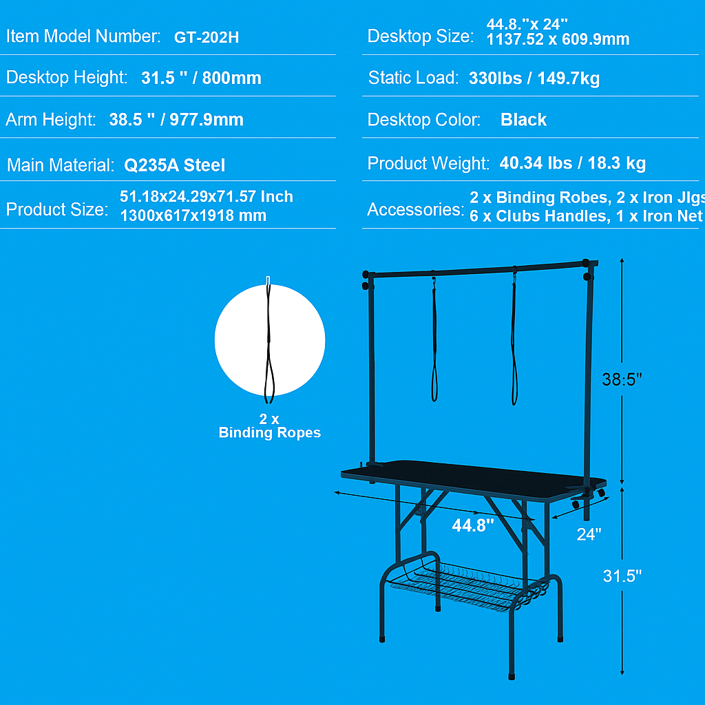Mesa de grooming 45"